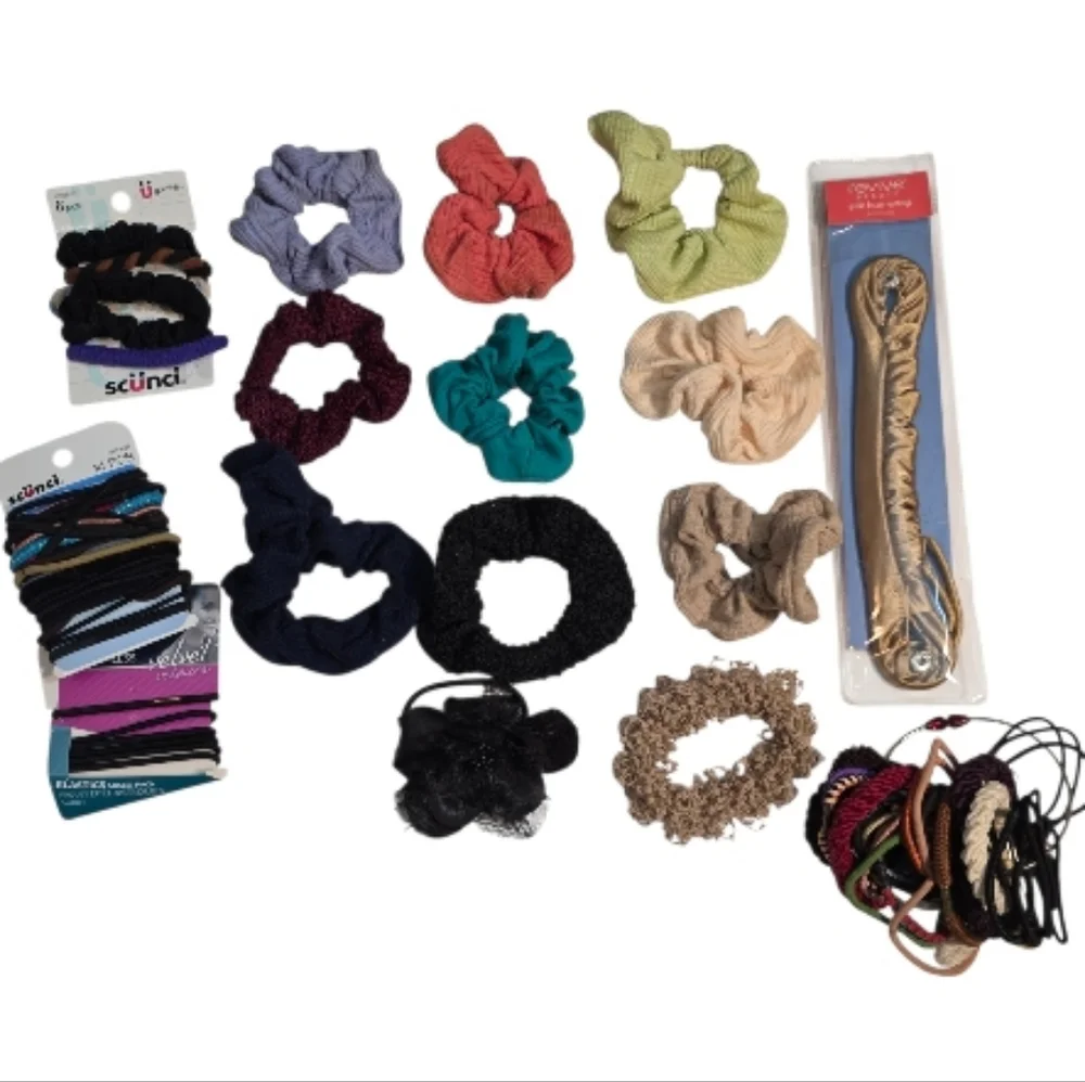 Scunci and Goody Hair Accessories Vintage Collection In Black Cream Brown Green